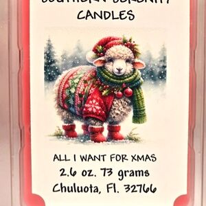 Southern Serenity Wax Melt Tarts- Festive Sheep Design